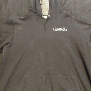 California roots music festival hoodie with stash pocket near armpit.